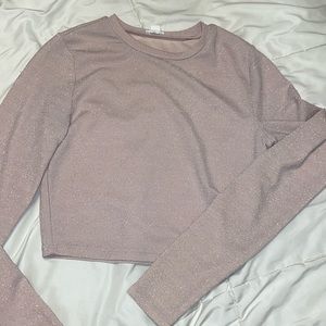 sparkly long sleeve top